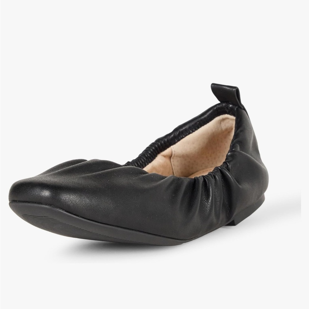 The drop black ruched classic flat ballets new size 7